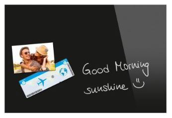 Glas-Magnettafel, 60 x 40 cm, glänzend