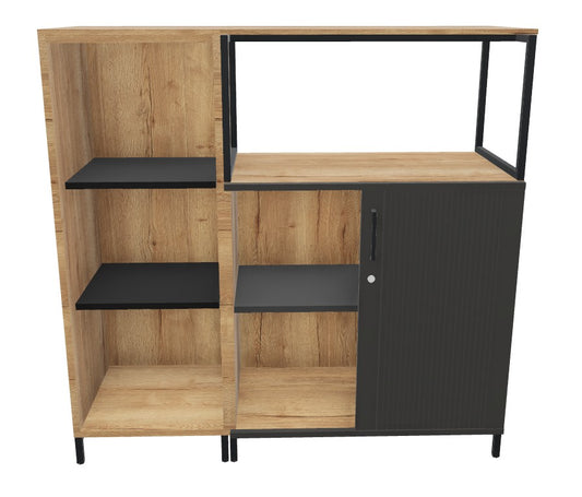 Seitenrollschrank mit Regal 3 OH -Einzelstück
