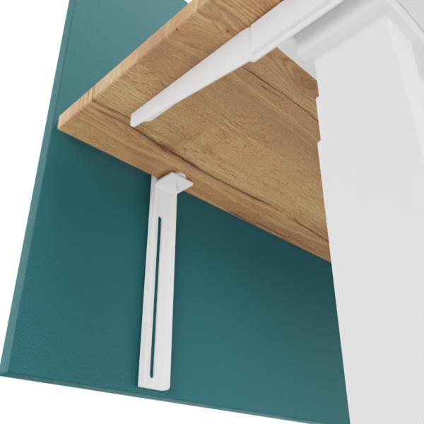 Stoffbezogenes Flyby-Paneel Akustik, anklemmbar an Tischplatte