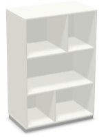 Wini Regal mit versetzter Mittelseite mit Sockel