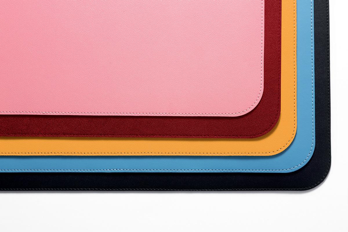 Schreibtischmatte, einrollbar, hochwertiges Lederimitat, doppelseitig, 80 x 30 cm