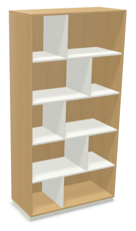 Wini Regal mit versetzter Mittelseite mit Sockel