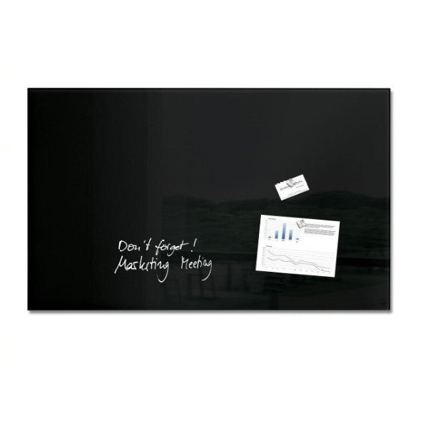 Glas-Magnettafel Schwarz, 130 x 55 cm -Sonderpreis-