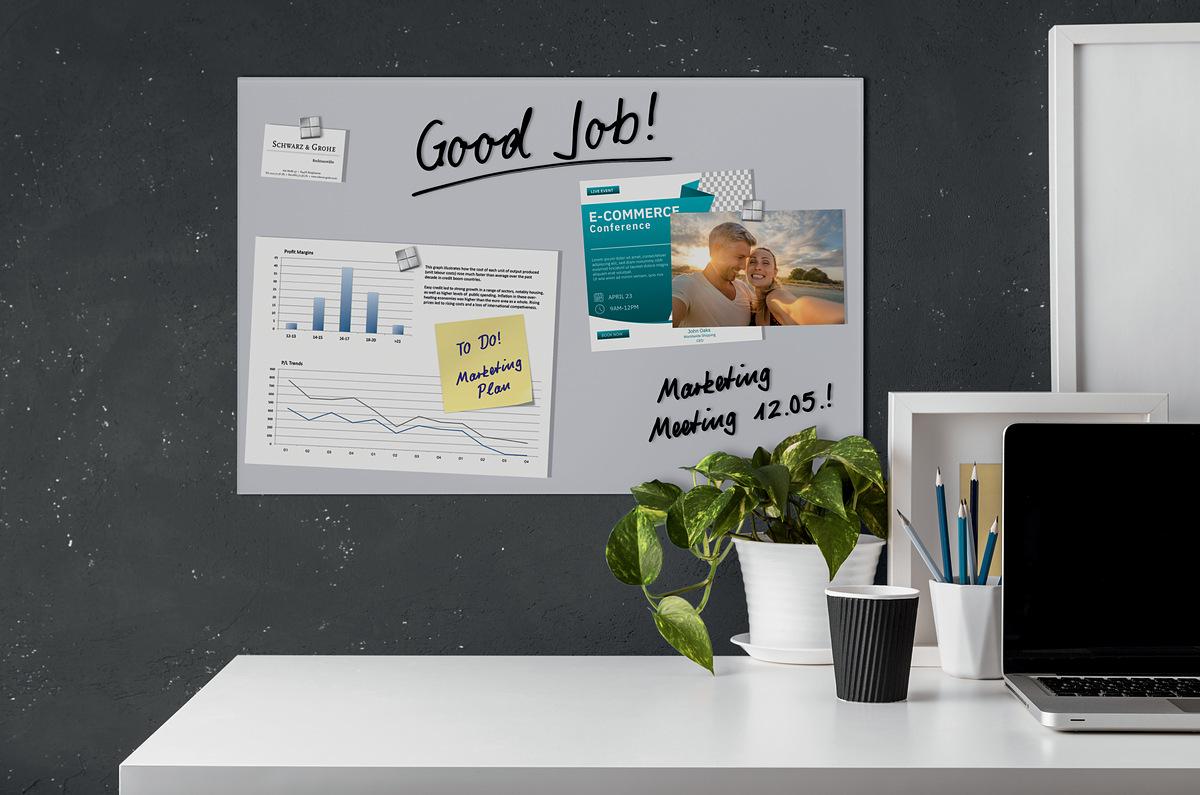 Glas-Magnettafel, 60 x 40 cm, Hochglanz