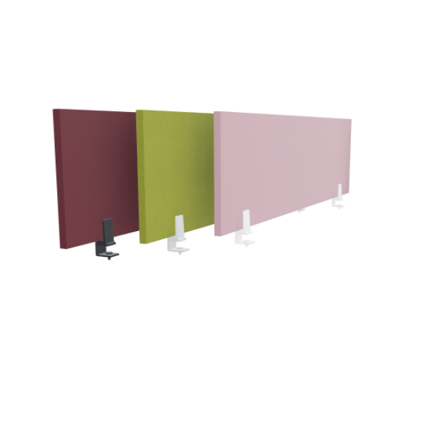 Tischpaneel mit Stoffhülle, anklemmbar an Tischplatte