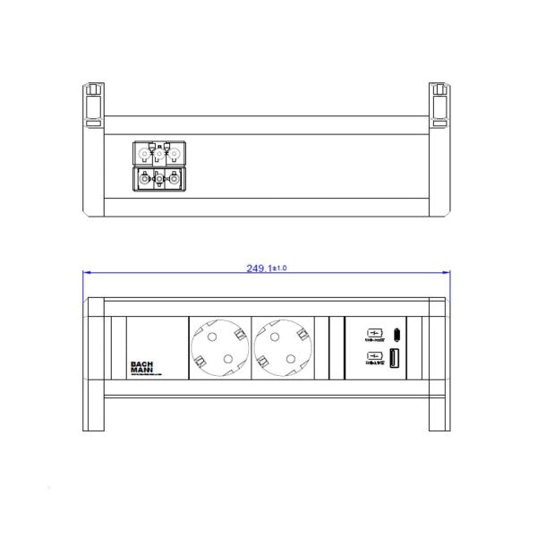 Tischsteckdose DESK1