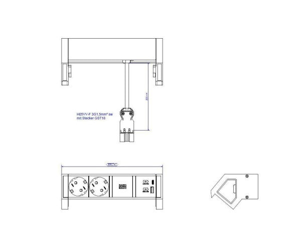Tischsteckdose DESK2