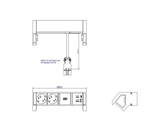 Tischsteckdose DESK2