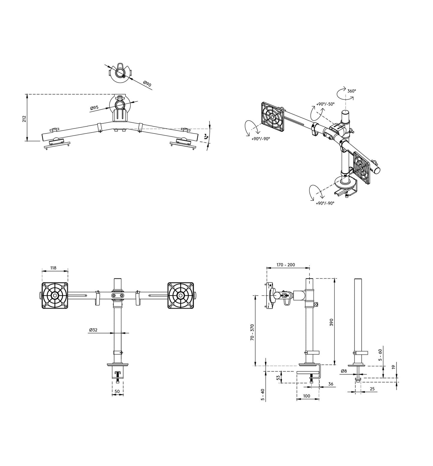 Dual-Monitorarm Viewgo