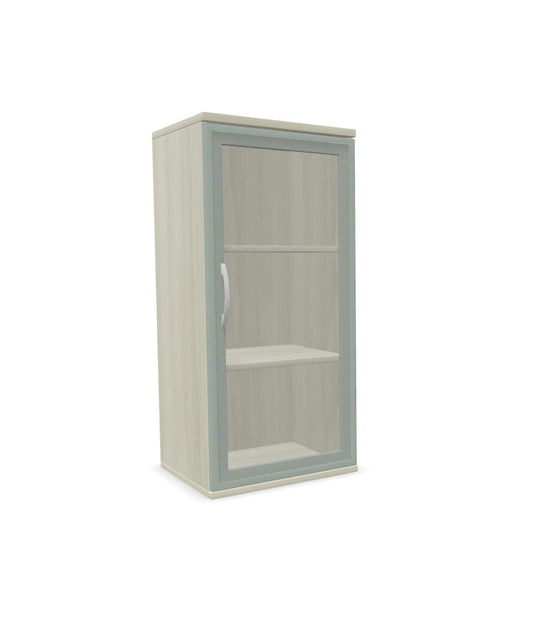 Aufsatz-Glasdrehtürenschrank (Klarglas)