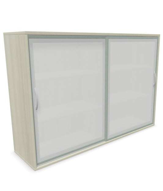 Aufsatz-Glasschiebetürenschrank (Glas satiniert)