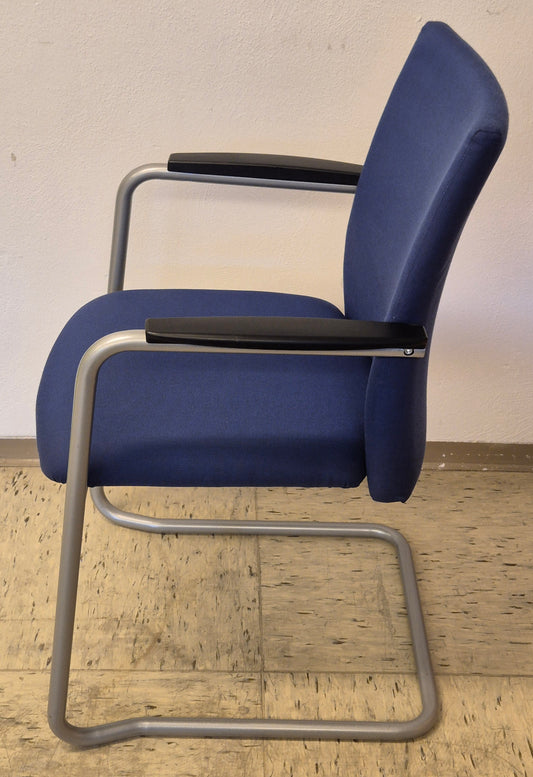 Freischwingerstuhl blau, Einzelstück