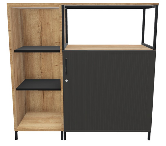Seitenrollschrank mit Regal 3 OH -Einzelstück